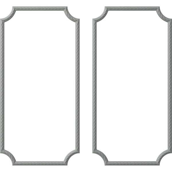 Ekena Millwork 31-in. W x 62-in. H Reeded Acanthus Leaf Panel Moulding Kit Double Panel PMLKJA31X62B - main